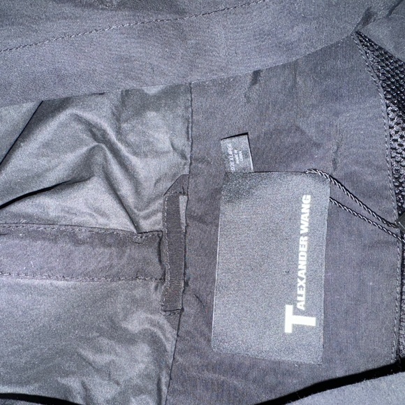 T by Alexander Wang Colorblock Hooded Windbreaker Jacket – Black Blue White XL - Picture 4 of 5